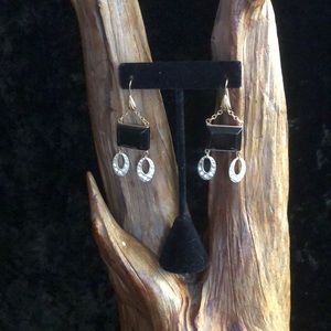 Black/ gold metal earings... vintage